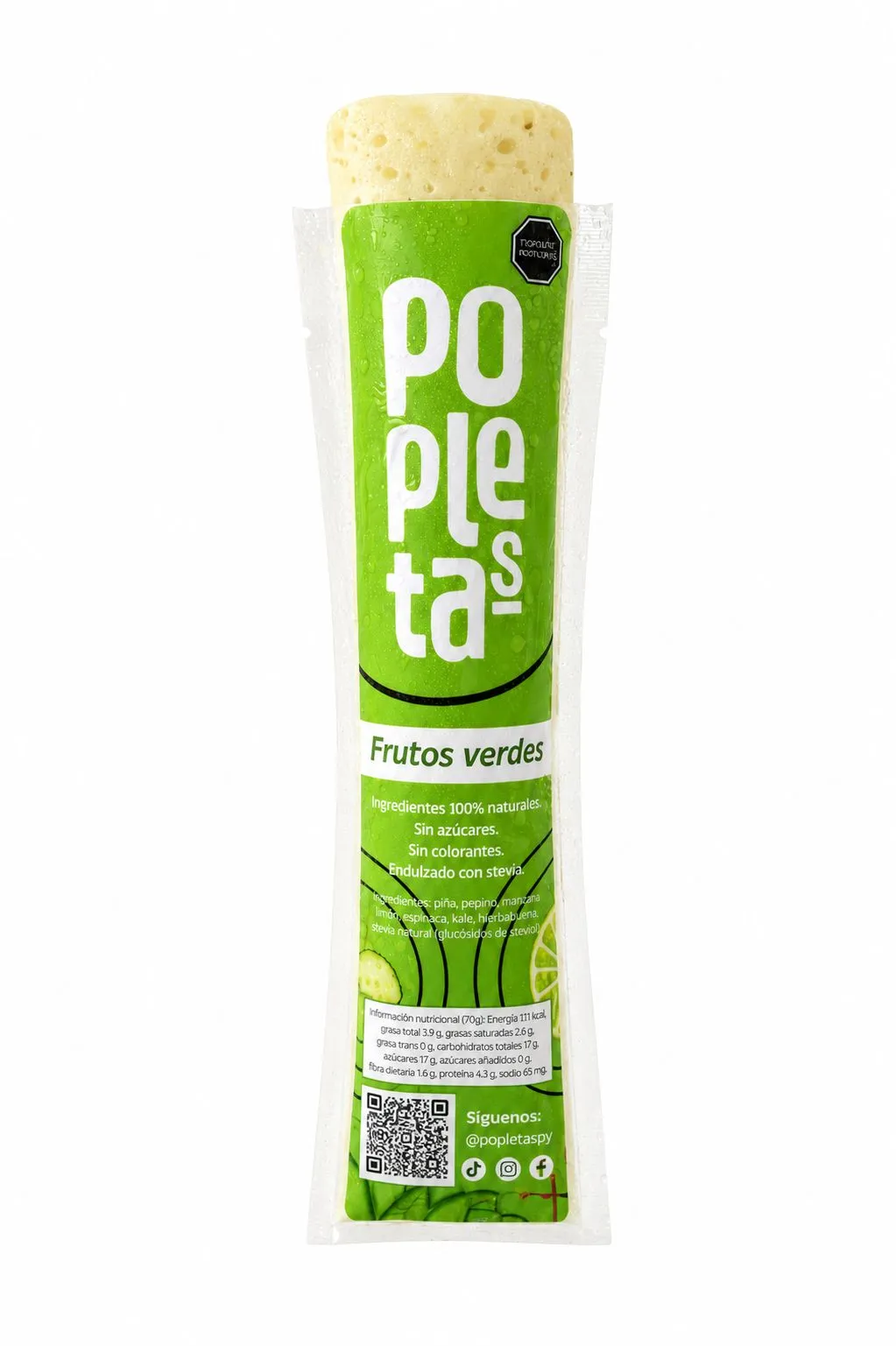 Paleta Popletas sabor Frutos Verdes