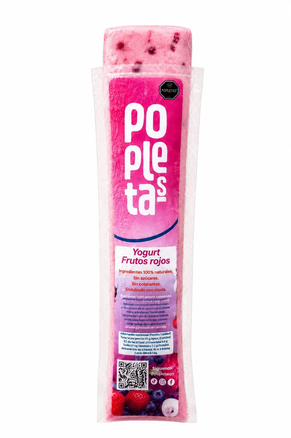 Paleta Popletas sabor Yogurt Rojos